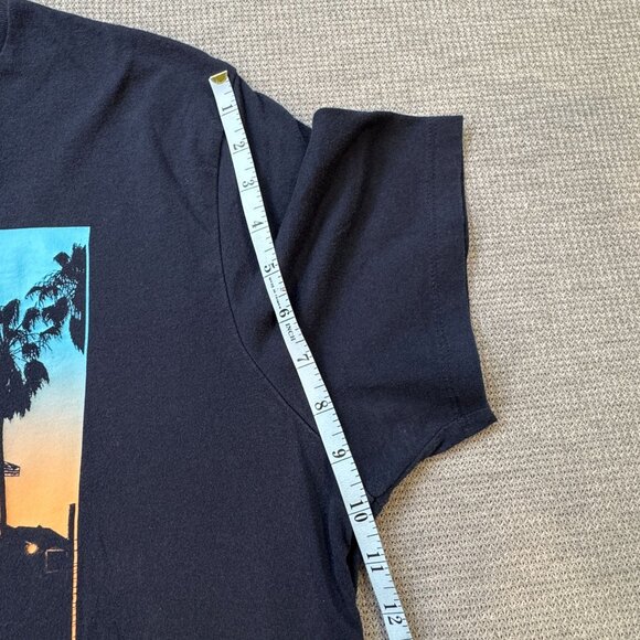 Old Navy Mens Navy Blue T-Shirt Sunset Basketball Court Palm Trees Graphic Sz XL - Picture 8 of 9